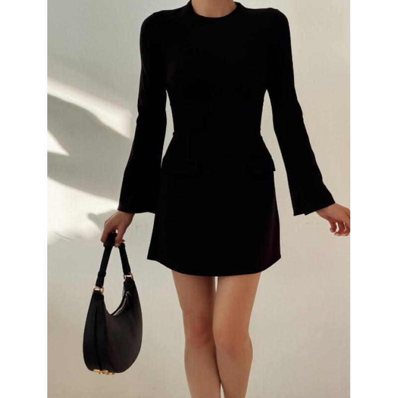 Süs Cepli Mini Elbise